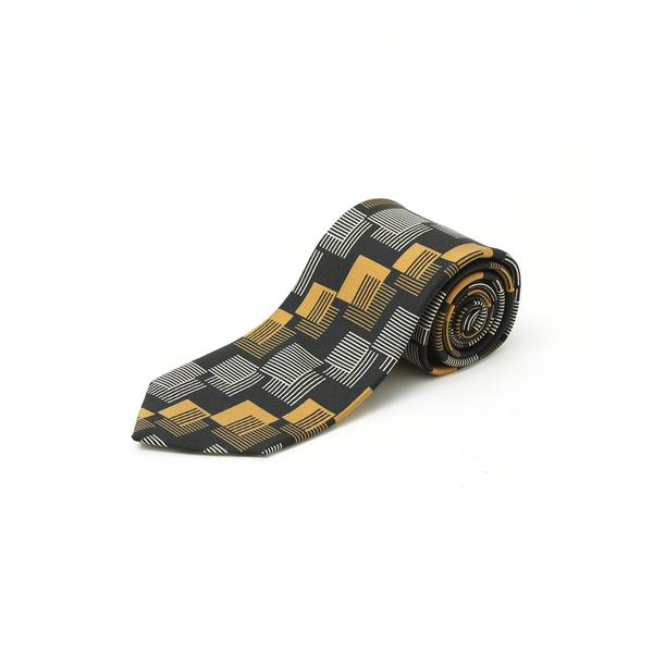 ネクタイ 「MADE IN JAPAN」幾何学柄 ネクタイ