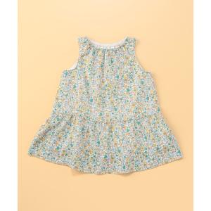 ベビー フラワープリント　リバーシブルワンピース(80・90cm)