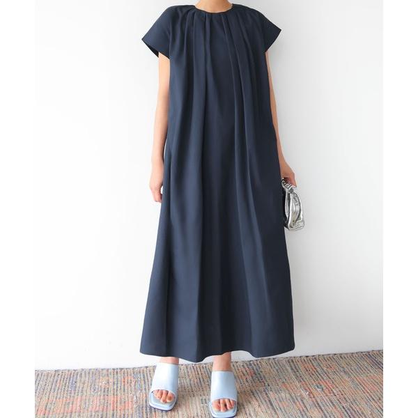 ワンピース Aラインタックロングワンピース