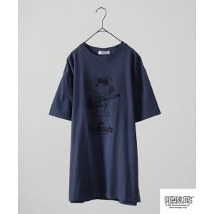 tシャツ Tシャツ レディース PEANUTS スヌーピー 音楽イラスト ピグメント加工 半袖Tシャツ｜zozo