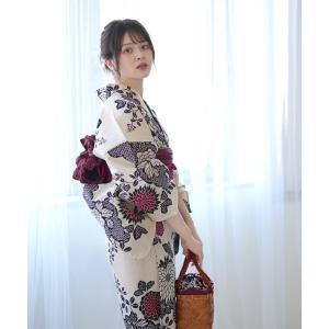 utatane 浴衣 手染め注染浴衣3点セット utatane×注染工房 藍色の古典菊