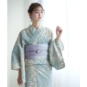美品 墨絵風 注染浴衣 綿100% レディース ゆかた 大人 居敷当て付き 浴衣 墨絵 レディース浴衣 ほたる アイボリー ベージュ 高級感