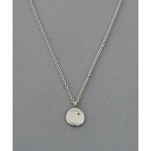 ネックレス 「シェア」 ブラックダイヤモンド コイン ネックレス メンズ