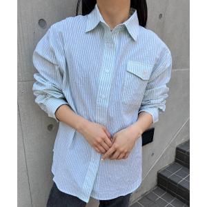 シャツ ブラウス BRロゴストライプシャツ