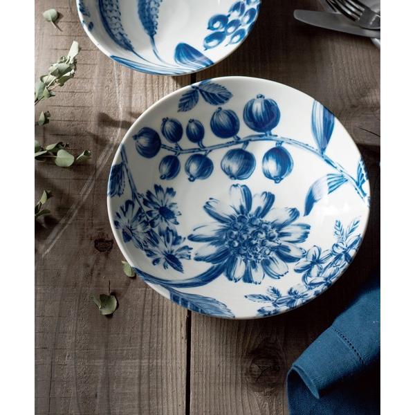 食器 ボタニカル パスタ皿 ダリア