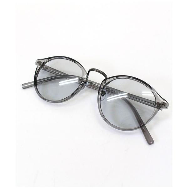 サングラス クリアフレーム カラーレンズ ボストン型サングラス メンズ レディース