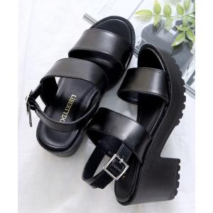 サンダル 厚底 バックストラップサンダル レディース