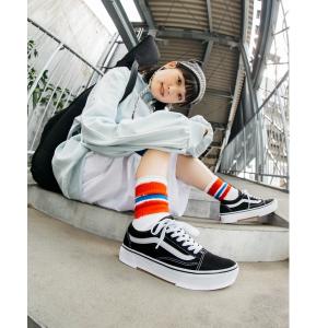 メンズ スニーカー VANS ヴァンズ OLD SKOOL CHKY オールドスクール CHKY V36CF CHKY BLACK/WHITE