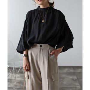 シャツ ブラウス ボリュームギャザーシアーブラウス レディース