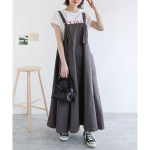 ワンピース ジャンパースカート ミリタリージャンパースカート レディース