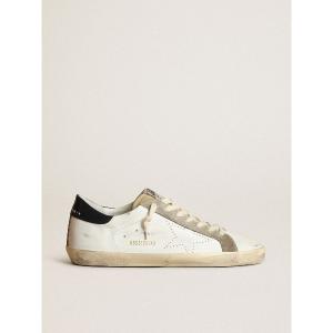 スニーカー GOLDEN GOOSE Super-Star sneakers with perforated star and glossy midnight-blue leather heel tab メンズ