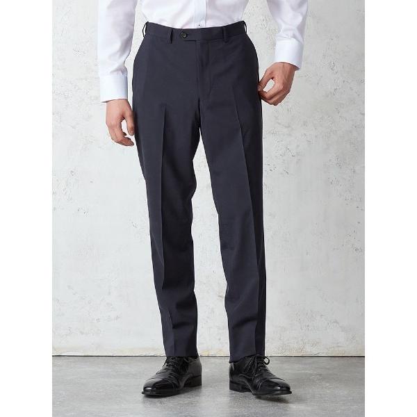 スラックス スマートスラックス　シャドーグレンチェック　ネイビー/ブラック メンズ