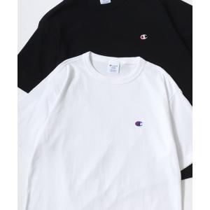 tシャツ Champion/チャンピオン コットンUSA ロゴワッペン ワンポイント刺繍 半袖Tシャツ/無地T/レディース メンズ メンズ レディース
