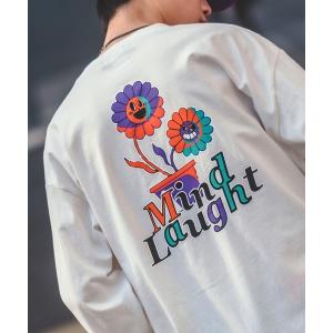 tシャツ Tシャツ メンズ 「UAU」Mind Laught フラワープリント ロンT｜ZOZOTOWN Yahoo!店