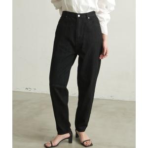 パンツ デニム ジーンズ ハイウエストルーズテーパードデニム/サイズ展開あり