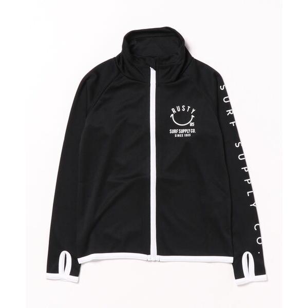 ラッシュガード RUSTY/ラスティ 水着 水陸両用 吸汗速乾 UVカット ブランド ロゴ ワンポイ...