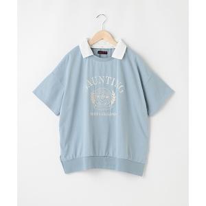tシャツ 衿つきカレッジBIG半T キッズ 子供服 女の子