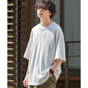 tシャツ Tシャツ メンズ 度詰めドライタッチワッフル ルーズS/Sカットソー｜zozo