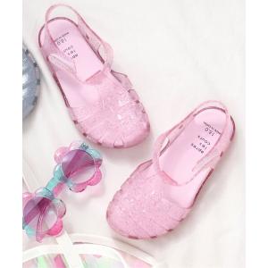 サンダル 「パステル・ラメ/4色展開」ジェリーサンダル キッズ 子供 女の子