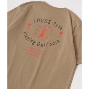 tシャツ Tシャツ メンズ LOGOS/ロゴス キャンプグッズイラスト フロント バックプリント 吸汗速乾 半袖Tシャツ｜zozo