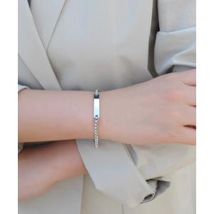 ブレスレット 金属アレルギー対応 「ieLS」ステンレス　プレートブレスレット メンズ レディース