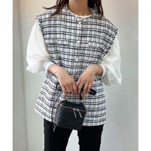 Tuche ベスト ジレ Tuche/トゥシェ ハレの日style ミックスツイード