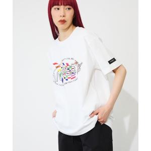 tシャツ カラーフラッグプリントロゴTシャツ「ユニセックス」 レディース メンズ
