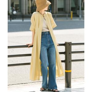 ワンピース 『堀田真由さん着用』リネンライクウエストタックシャツワンピース