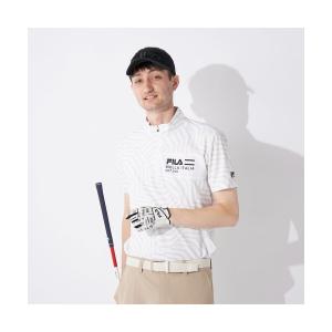 tシャツ Tシャツ メンズ FILA GOLF/フィラゴルフ ゴルフウェア 吸汗速乾 UVカット 接触冷感 遮熱 ハーフジップ 総柄 モックネック 半｜ZOZOTOWN Yahoo!店