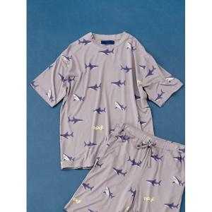 ルームウェア パジャマ シャーク柄Tシャツ