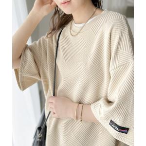 tシャツ Tシャツ 《JaVa ジャバコラボ》こなれメンズライク。斜めストライプ柄プルオーバー