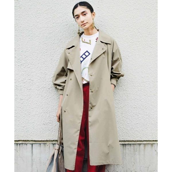 トレンチコート コート ＭＥＤＥ１９Ｆ　水を受け流すミノテック（R）素材のオーバートレンチコート「グ...