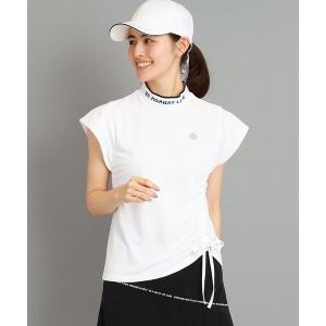 tシャツ Tシャツ 裾リボン モックネックプルオーバー