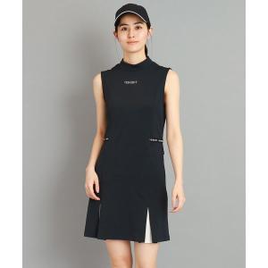 ワンピース プリーツデザイン ノースリーブワンピース