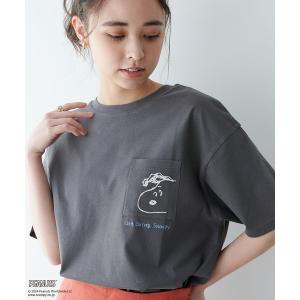 tシャツ Tシャツ レディース 「PEANUTS/ピーナッツ」スヌーピーポケット刺繍Tシャツ｜ZOZOTOWN Yahoo!店