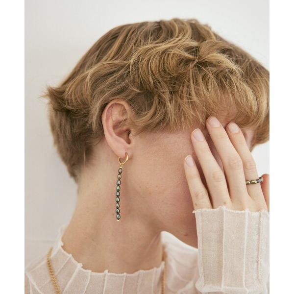 イヤリング Color Pearl 2way Kahki-Graysh Perple Earring...