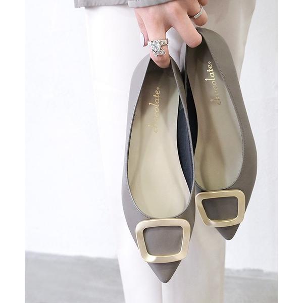 パンプス 晴雨兼用 バックル ポインテッド パンプス レイン「日本製」