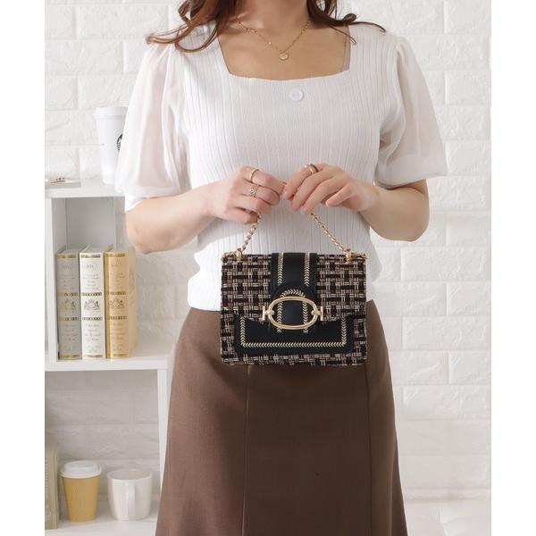 ブラウス シャツ スクエアネックボタン付きシフォンスリーブトップス レディース