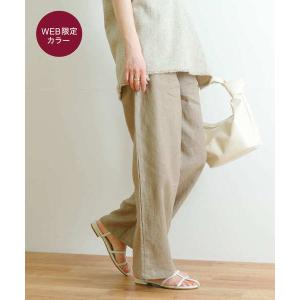 パンツ 『一部WEB限定カラー』リネンイージーワイドパンツ