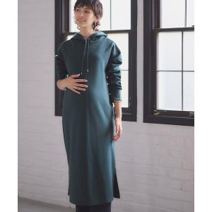 マタニティ らくらく授乳　パーカーワンピース（マタニティ＆授乳服）授乳楽々