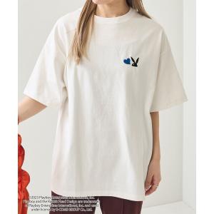 tシャツ Tシャツ レディース PLAYBOY × PUBLUX/プレイボーイ PLAYBOY ONE POINT Tシャツ/プレイボーイワンポイント