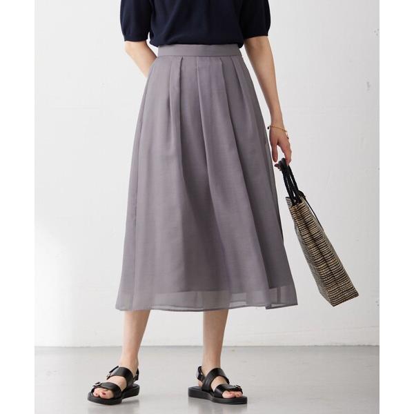 スカート 「WEB限定カラーあり・洗える」 ブライトスパンボイル スカート