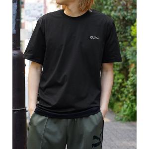 tシャツ Tシャツ メンズ GUESS/ゲス MEN S L/SLV TEE SHIRT 半袖Ｔシャツ フロントロゴ