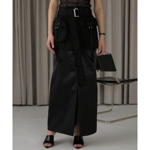 スカート レディース カーゴラップレイヤードスカート / Cargo Wrap Layered Skirt