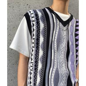 ベスト ジャガードVネックニットベスト