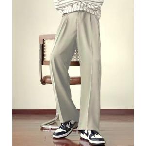 ワイドパンツ スラックス ダブルタック セミワイ...の商品画像