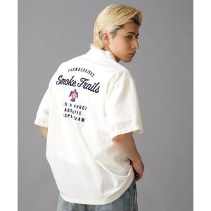 シャツ ブラウス メンズ COTTON LINEN SHORT SLEEVE SHIRT SMOKETAILS / コットンリネン 半袖 シャツ スモ｜ZOZOTOWN Yahoo!店