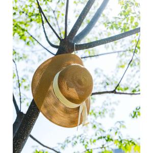 帽子 ハット 洗えるたためるリボンハット