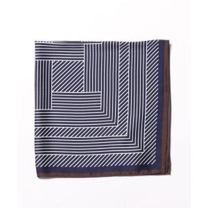 ストール マフラー ジオメトリックラインスカーフ レディース