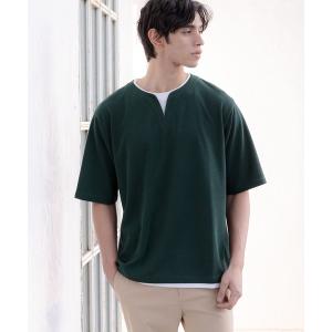 tシャツ Tシャツ メンズ キーネックレイヤード/半袖/163738｜ZOZOTOWN Yahoo!店